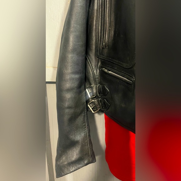 Vintage 100% Leather “Easy Rider” Motorcycle Jacket Sz L - Picture 3 of 11